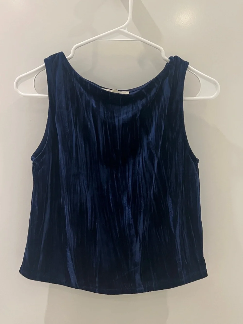 Monk & Lou Sleeveless Navy Velvet Midi Skirt Set - Picture 2 of 14